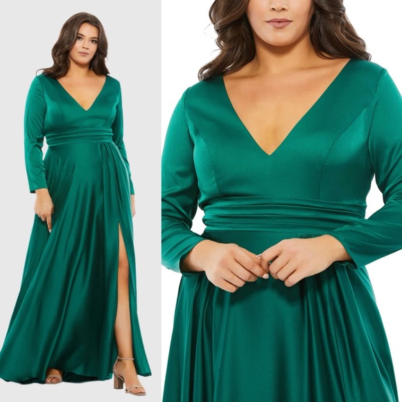 emerald green knee length dress D9354 Emerald Green Knee Length Dress – La Elegant main image 0